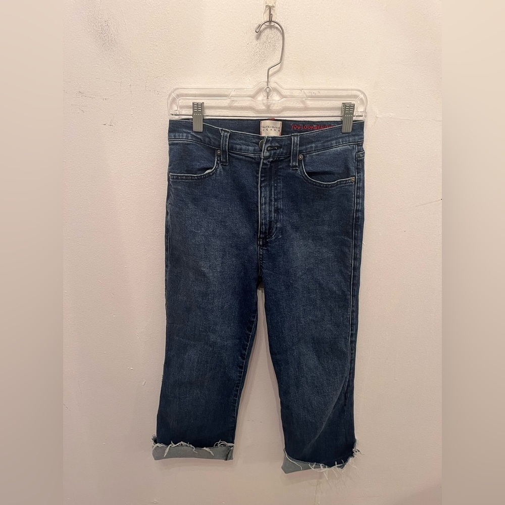 Alice & Olivia Cuffed Cropped Jeans 28" Waist